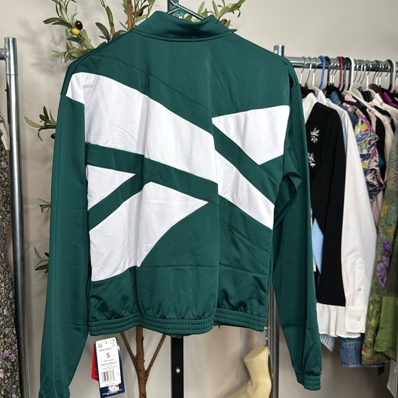 Reebok Women's Black Bomber Jacket Reebok
Women's Logo Tricot Long-Sleeve Track - Picture 5 of 5